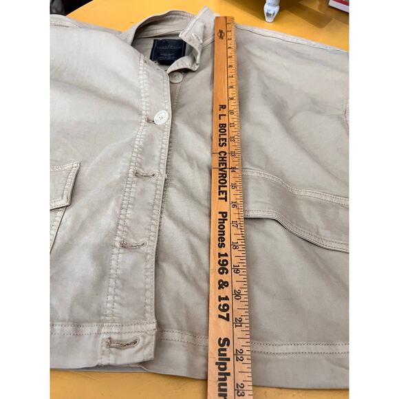 NWT Sanctuary Cassidy Stretch Twill Button Front Jacket Tan Women's Size Large - Picture 7 of 7